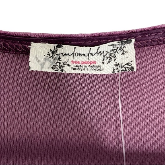 Free People Intimately Don't You Wish Velvet Bodysuit Plum Purple NWT - Picture 9 of 14
